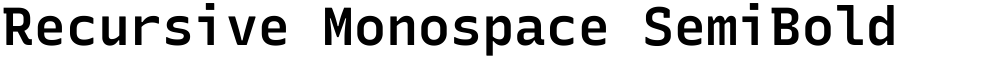 Recursive Monospace SemiBold