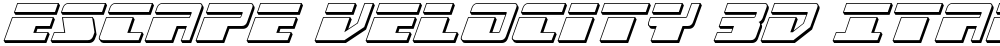 Escape Velocity 3D Italic