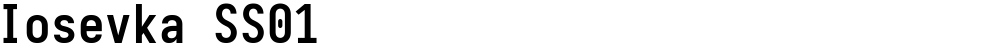 Iosevka SS01