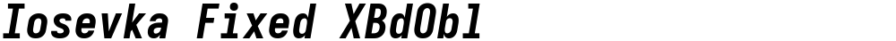 Iosevka Fixed XBdObl
