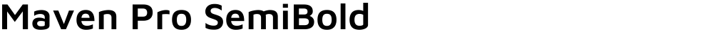 Maven Pro SemiBold