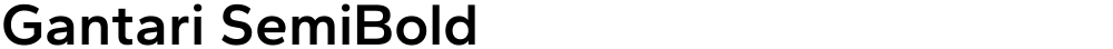 Gantari SemiBold