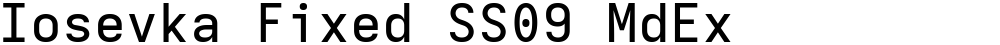 Iosevka Fixed SS09 MdEx