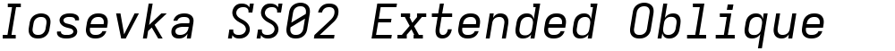 Iosevka SS02 Extended Oblique