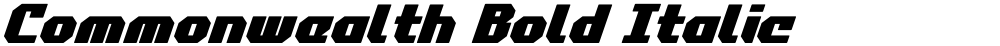 Commonwealth Bold Italic