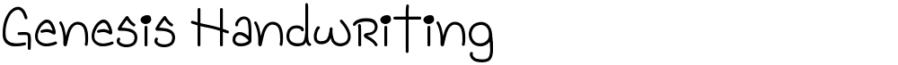 Genesis Handwriting
