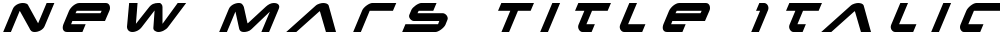 New Mars Title Italic