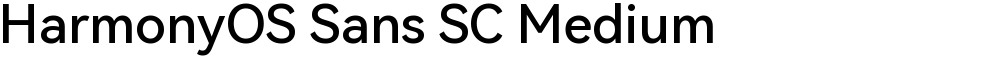HarmonyOS Sans SC Medium