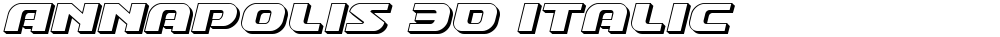 Annapolis 3D Italic