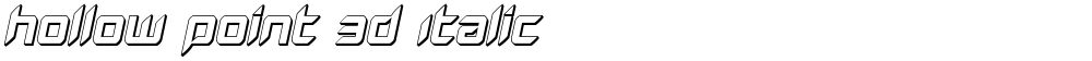 Hollow Point 3D Italic