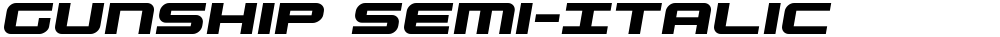 Gunship Semi-Italic