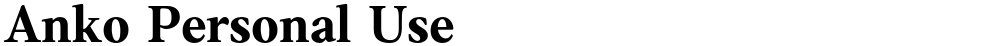 Anko Personal Use