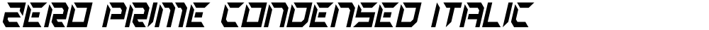 Zero Prime Condensed Italic