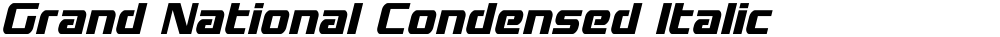 Grand National Condensed Italic