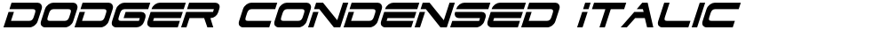 Dodger Condensed Italic