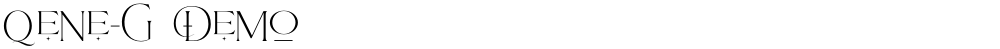 Qene-G Demo
