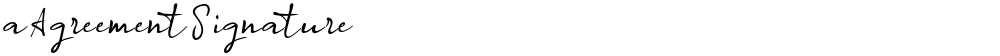 a Agreement Signature