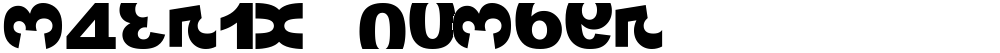 Matrix Number