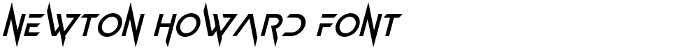 Newton Howard Font