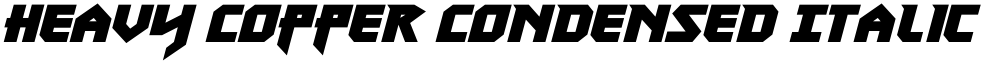 Heavy Copper Condensed Italic