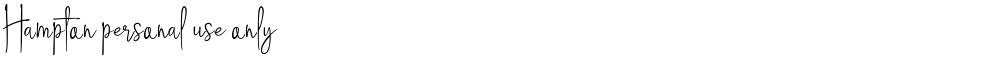 Hampton personal use only