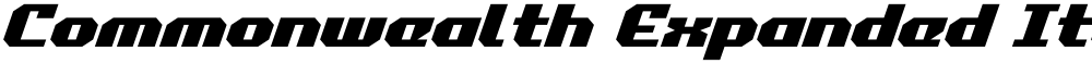 Commonwealth Expanded Italic