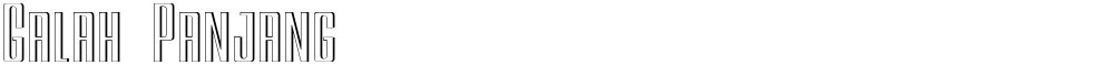 Galah Panjang