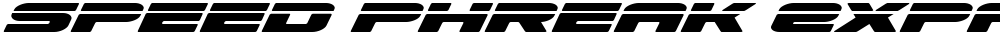 Speed Phreak Expanded Italic
