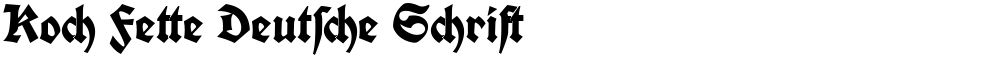 Koch Fette Deutsche Schrift