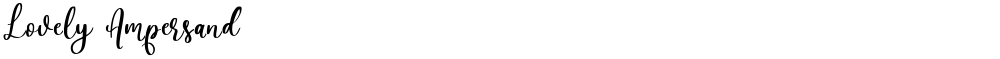 Lovely Ampersand