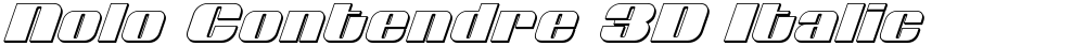 Nolo Contendre 3D Italic