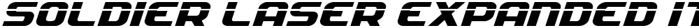 Soldier Laser Expanded Italic