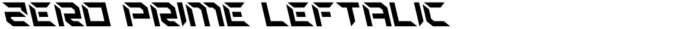Zero Prime Leftalic
