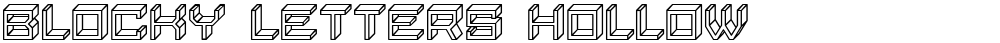 Blocky Letters Hollow