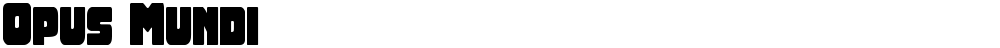 Opus Mundi