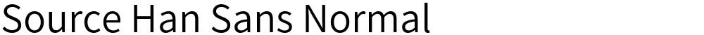 Source Han Sans Normal