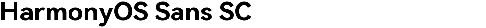 HarmonyOS Sans SC
