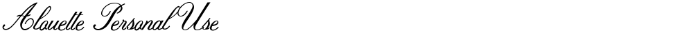 Alouette Personal Use