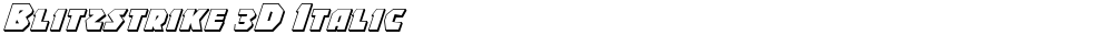 Blitzstrike 3D Italic