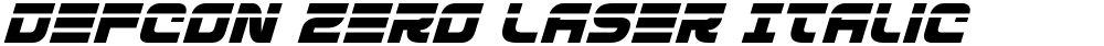 Defcon Zero Laser Italic