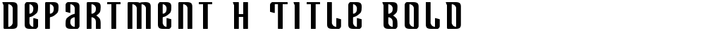 Department H Title Bold