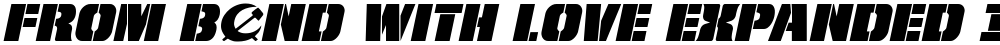 From BOND With Love Expanded Italic