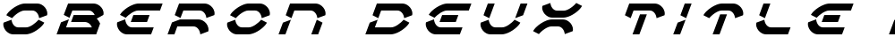 Oberon Deux Title Italic