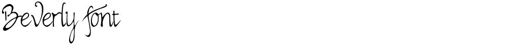 Beverly font