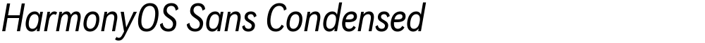 HarmonyOS Sans Condensed
