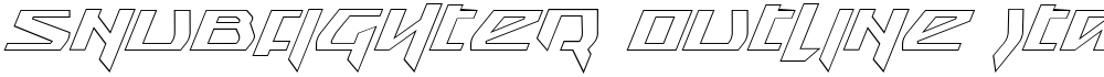 Snubfighter Outline Italic