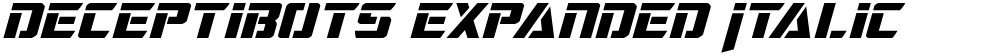 Deceptibots Expanded Italic