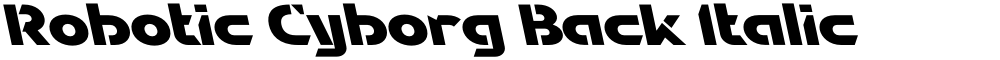 Robotic Cyborg Back Italic