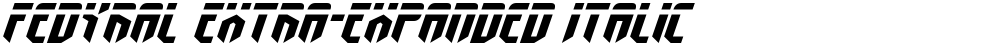 Fedyral Extra-Expanded Italic