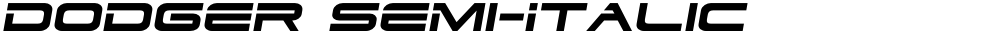 Dodger Semi-Italic